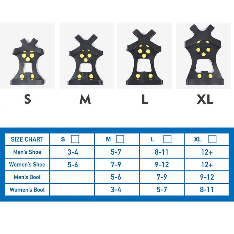 1 пара Снежный Захват Открытый Унисекс 10 шпильки противоскользящие снег ледолазание обуви шипы Захваты кошки бутсы галоши