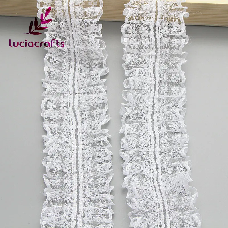 Lucia crafts 2y/5y 40 мм многоцветная кружевная отделка Лента ручной работы пэчворк пошив одежды «сделай сам» аксессуары для украшения головных уборов U0601