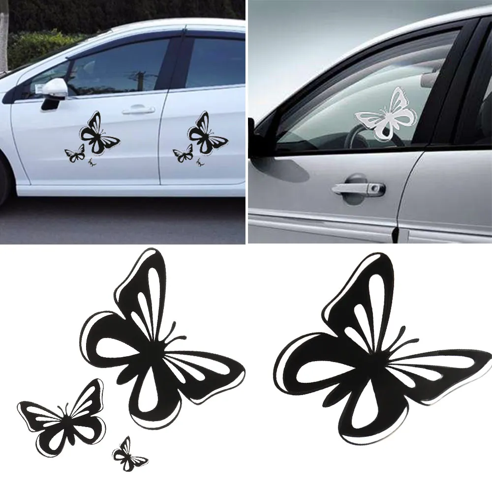 15.2*17CM Beautiful Butterflies Vinyl Car Window Stickers Animal Car