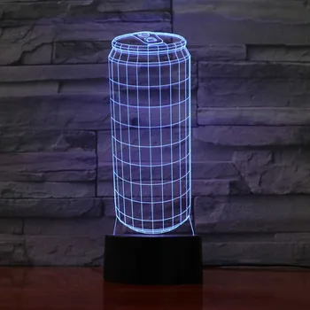 

3D Visual LED night lights Multi-colored Table Lamp Smart Touch Button Children Room Lighting USB Flexible luminaria Lampade