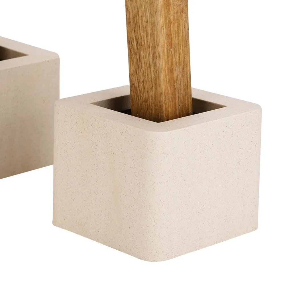 4Pcs/Set Ceramic Simulated Plastic Table Risers Furniture Leg Risers for Table Desk Bed Sofa Wardrobe Funiture Risers