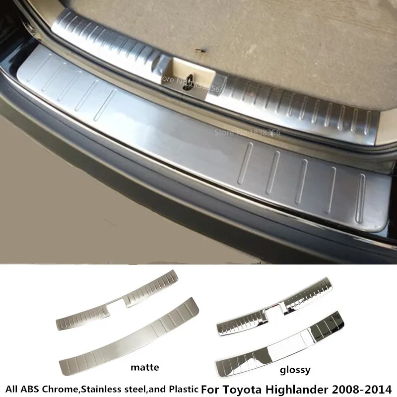 for Toyota Highlander 2008 2009 2010 2011 2012 2013 2014 car Stainless Steel inner+outside Rear bumper trim plate trunk pedal for Toyota Highlander 2008 2009 2010 2011 2012 2013 2014 car Stainless Steel inner+outside Rear bumper trim plate trunk pedal