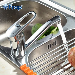 Free Shipping Frap Single Handle Kitchen Faucet 360 Rotating Chrome Finished F4504 F4503 F4556 F4563