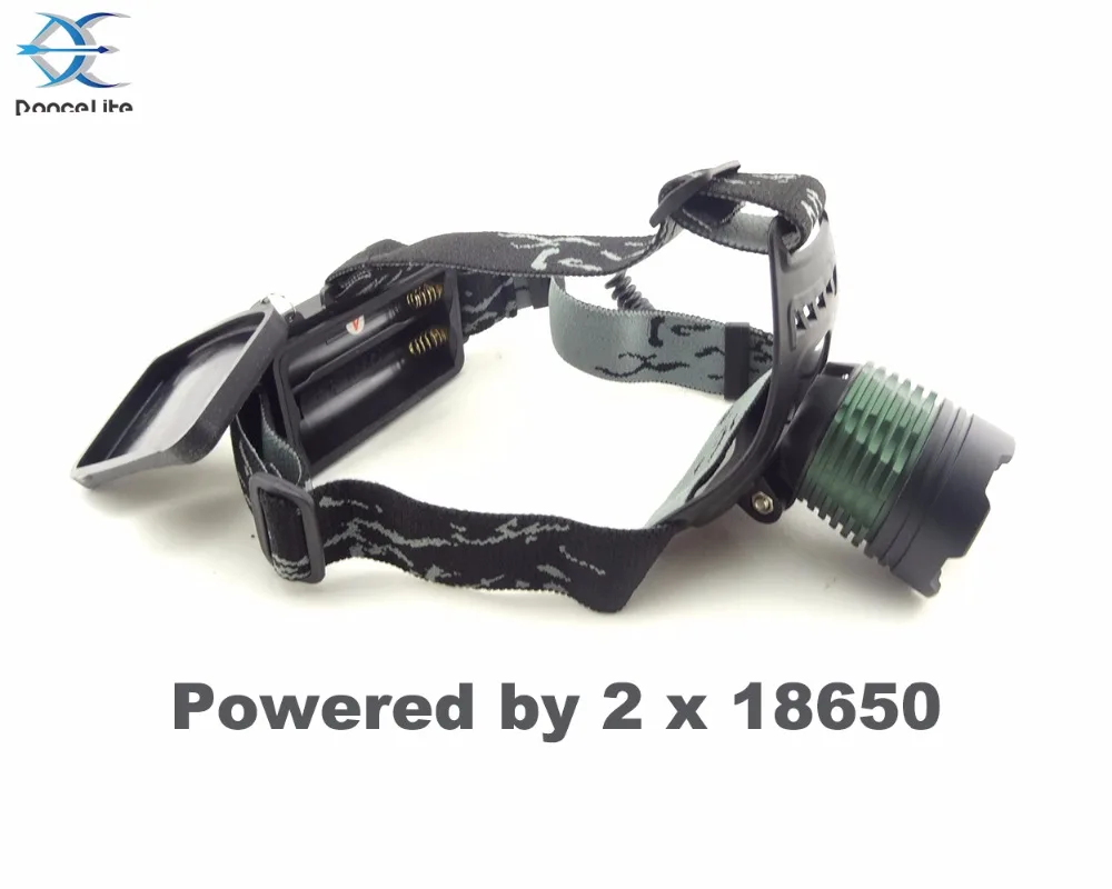 DanceLite DHA6 2000Lm Zoomable налобный фонарь XM-L T6 с 3 режимами фокусировки Zoom светодиодный налобный фонарь(2x18650