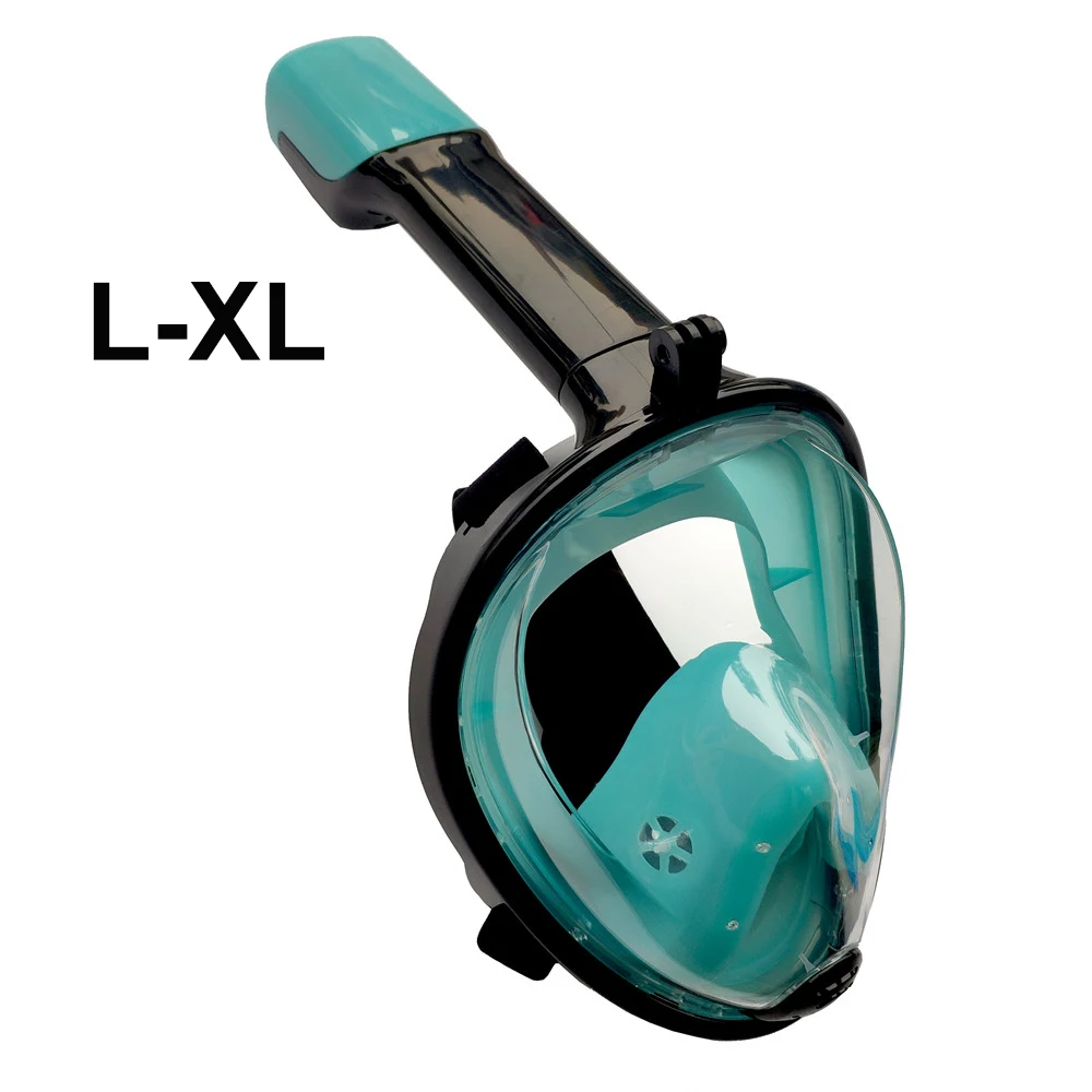 Маска для подводного плавания с полным лицом панорамный вид анти-туман Анти-утечка плавание трубка Подводное плавание маска GoPro Совместимость - Цвет: S3 L-XL