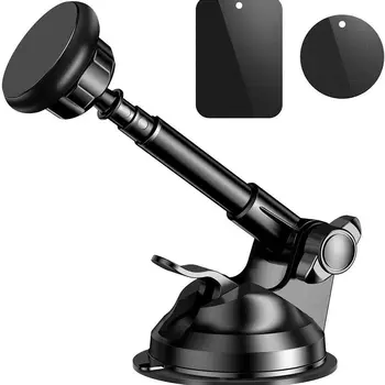 

360 Degree Rotary Sucker Phone Bracket Magnet Aluminium Alloy Mount Car Windshield Dashboard Suction Cup Car Mobile Phone Holder