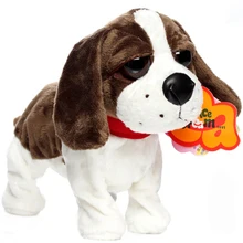 Big plush toy dog that walks and barks 2016 New soft smart Electronic digital pet toys