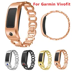 Сменный ремешок для наручных часов на Нержавеющая сталь часы ремешок для Garmin Vivofit/2 ремешки saat kordonu #08920