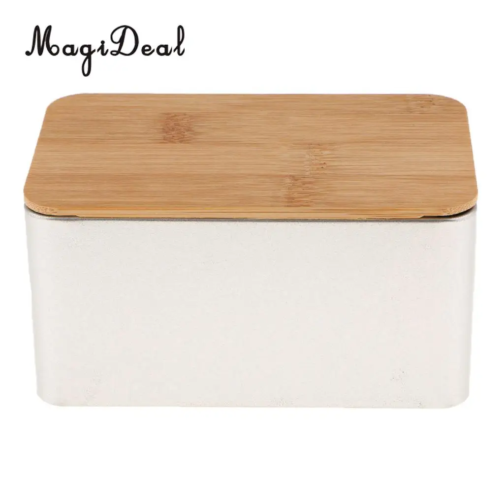 Bamboo Lid Tea Storage Box Tea Packing Box Handmade Natural Tea Coffee Caddy Jar Storage Holder Canister