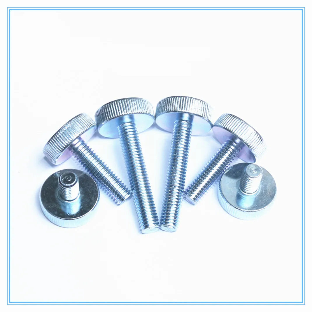 10Pcs M3 M4 M5 Knurling Flat Head Knurled Thumb Screw Hand Tighten