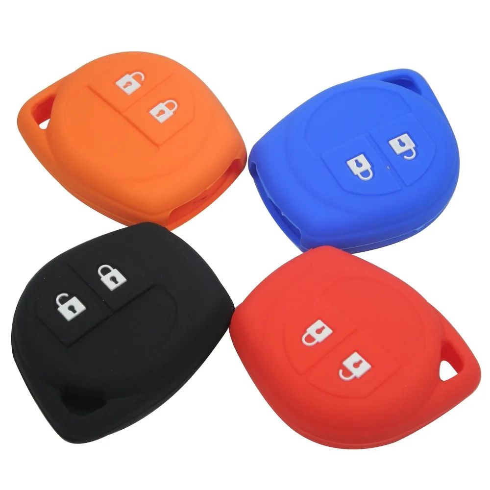 jingyuqin New 2 Buttons Remote Silicone Rubber Car Key Case Cover For Suzuki SX4 Swift Vitara Holder Case