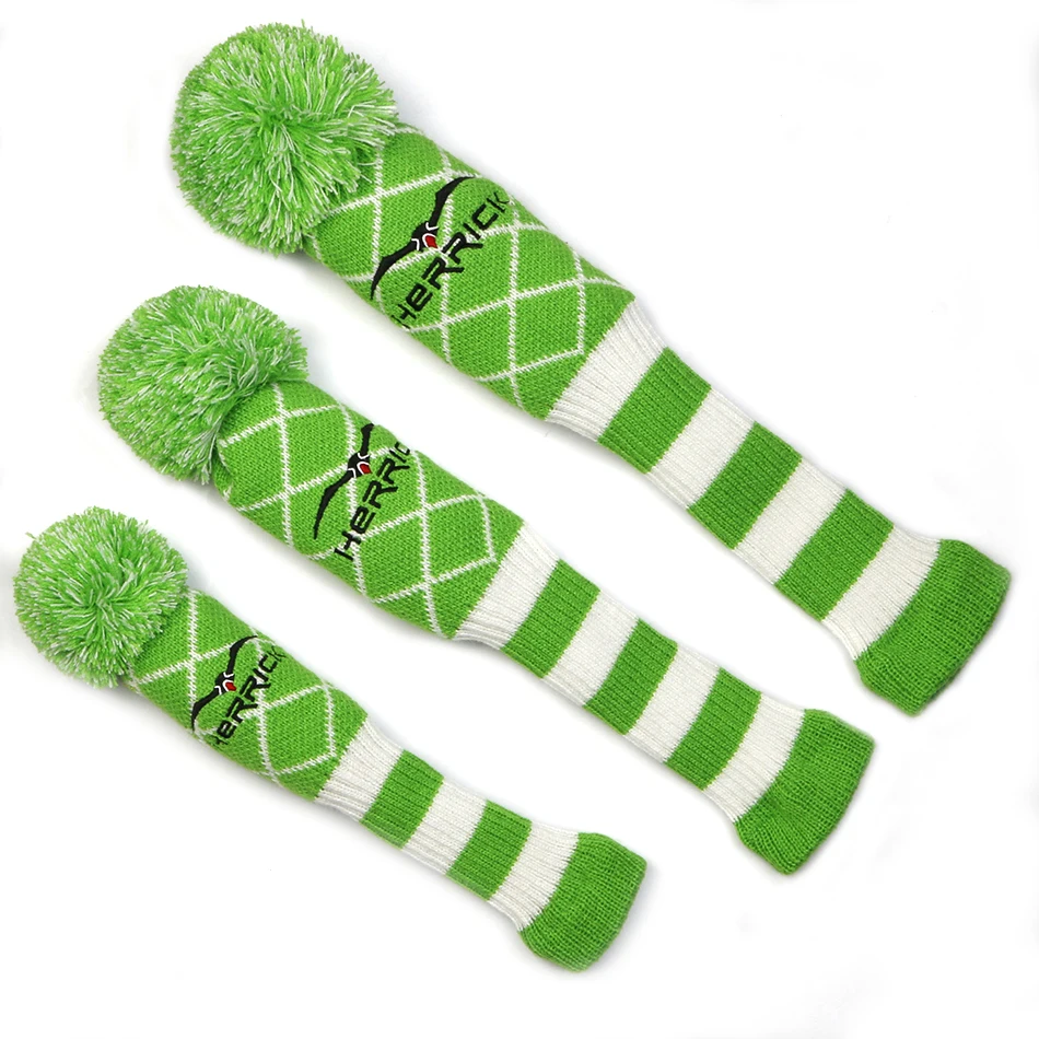 نوادي الجولف غطاء الرأس الممر السالك الخشب Headcovers متماسكة الصوف يغطي 3 قطعة/المجموعة إكسسوارات الغولف