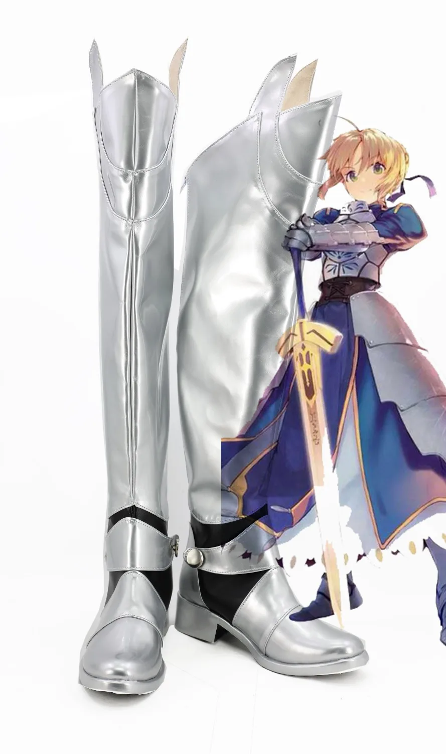 

Cosplay Costume fate stay night saber Altria Pendragon cosplay boots cos shoes