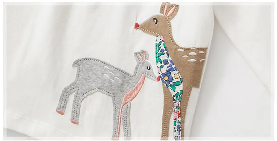 Little maven/комплекты детской одежды коллекция года, осенняя брендовая хлопковая футболка с длинными рукавами и рисунком оленя для девочек+ штаны с цветочным принтом, 20232
