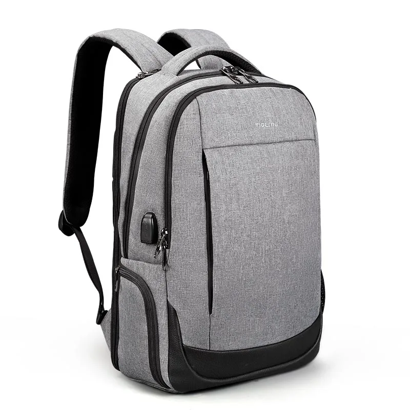 16.Tigernu USB Charging Backpack grey