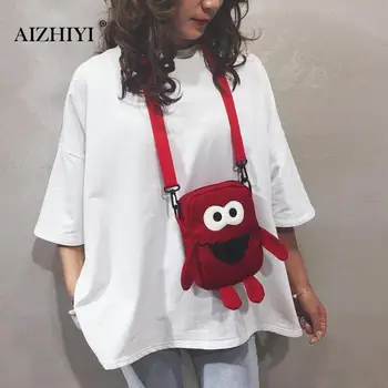 

Cartoon Squir Bag Japanese Girls Shoulder Crossbody Bag Secondary Element Canvas Mobile Phone Bag Chic Casual Cute Pack