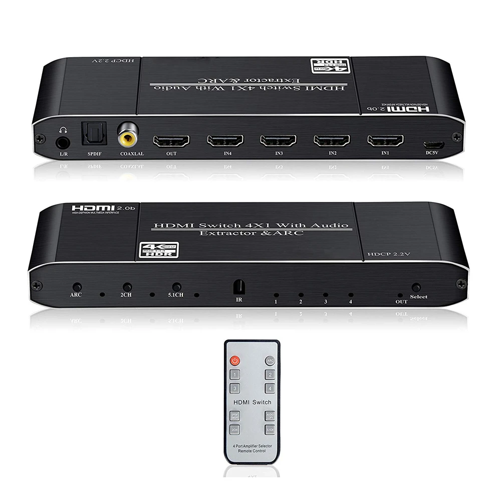 Переключатель HDMI с дистанционным управлением оптический переключатель Toslink и