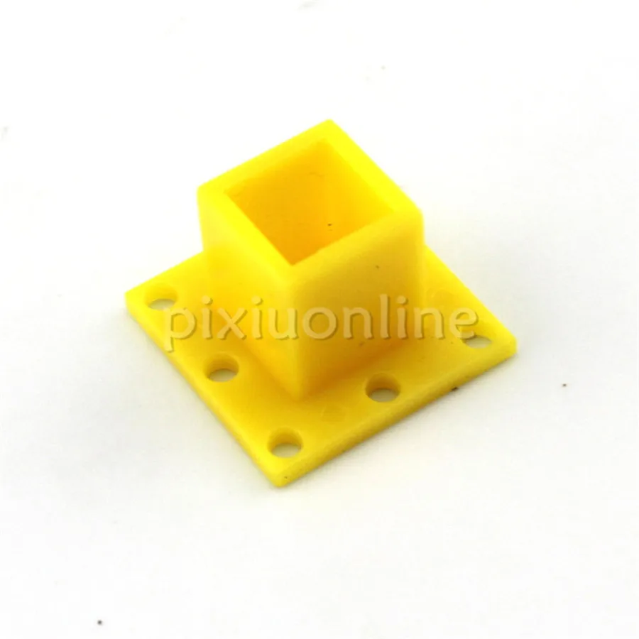 2pcs/lot J627 Yellow Color 1*1cm Square Stick Fixtaion Base DIY Handmaking Parts 2pc aluminum 3d printer parts profile 3030 4040 fixed base connection block support foot flange base square foot single double