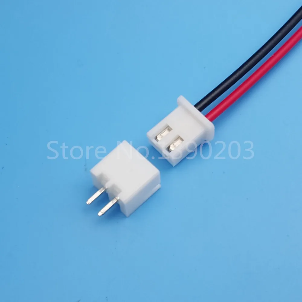 50 наборов XH Pitch 2 54 мм одноголовый 2Pin канальный провод к разъему платы 15 см 24AWG с