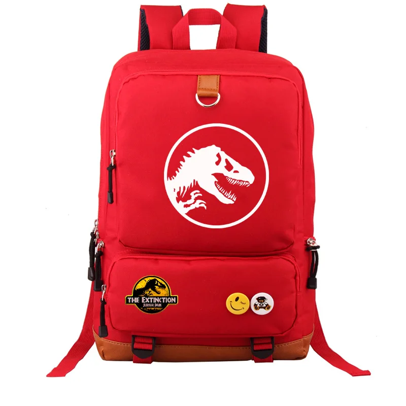Многоцветный Юрский череп динозавра скелет мальчик девочка школьная сумка для женщин рюкзак подростков школьные сумки холст для мужчин студенческий рюкзак