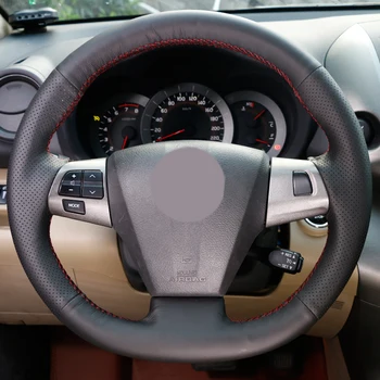 

Black Synthetic Leather Car Steering Wheel Cover for Toyota Corolla 2011 2012 2013 RAV4 2011 2012
