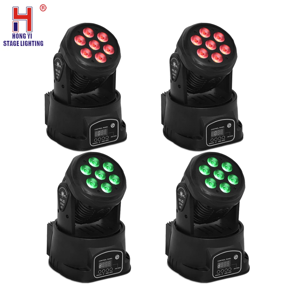 

7x12w RGBW moving head light by DMX512 led with 4 control mode for dj disco party ballroom 4pcs/lot