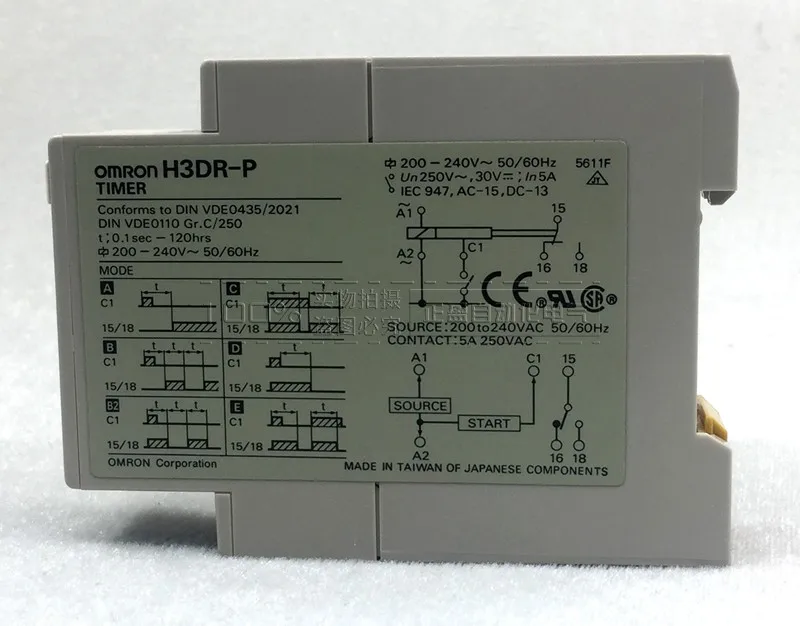 

Original OMRON rail type time relay H3DR-P AC220V one open and one closed power delay delay