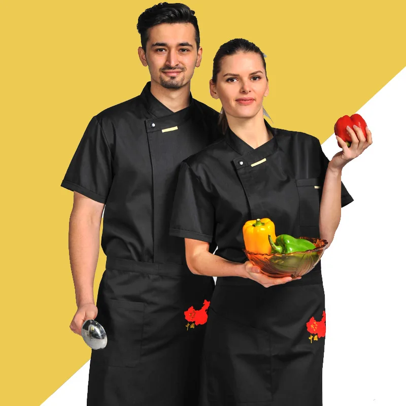 

Chef Jacket Chef Uniform for Women Cooks Kitchen Uniform Colors High Quality Chef Clothes Short Sleeved B-6087