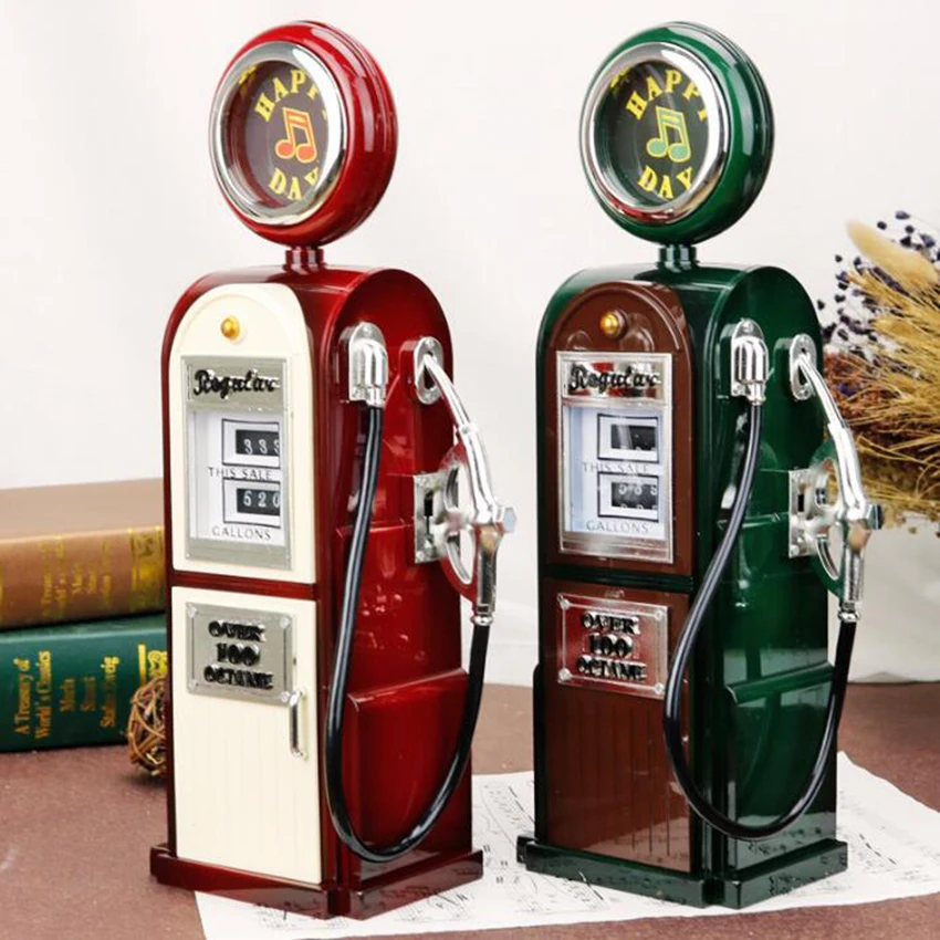 Retro Simulation Tanker Model Music Box Home Decoration Plastic Hand Crank Music Box Mechanism Figurines Gift With Logo - Image 2