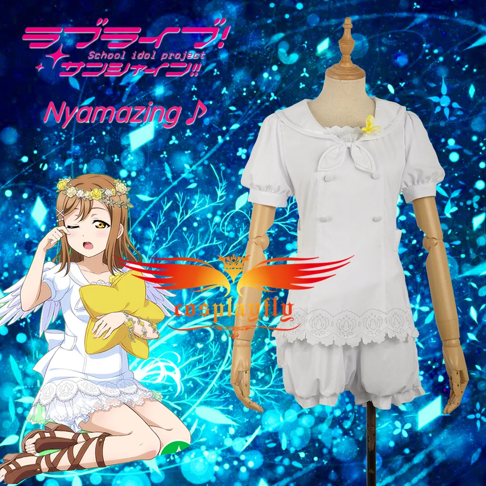 Женское шифоновое платье Love Live Kunikida Hanamaru белая юбка костюм для косплея ангелов