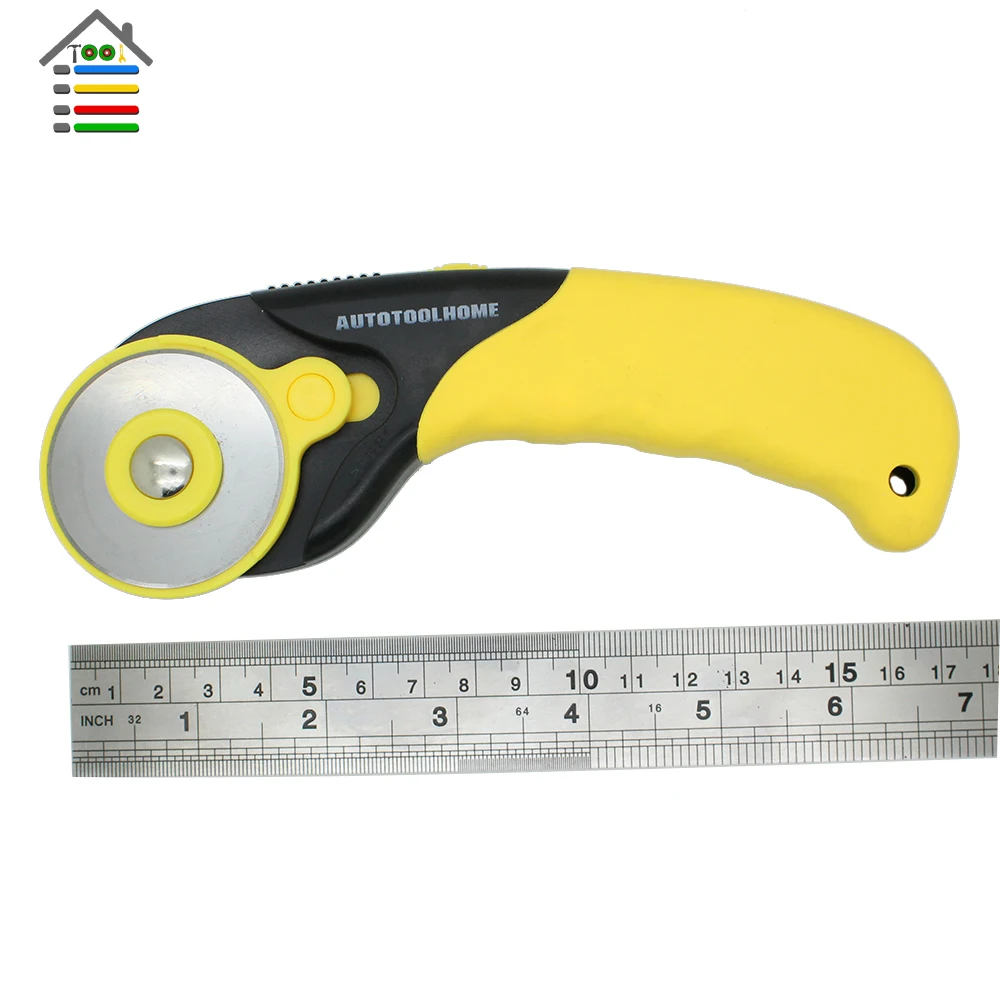 WA Portman Rotary Cutter Set with Blades - 45mm Rotary Cutter with Safety  Lock - 20 Extra SKS-7 Steel Rotary Fabric Cutter Blades - Fabric Cutter
