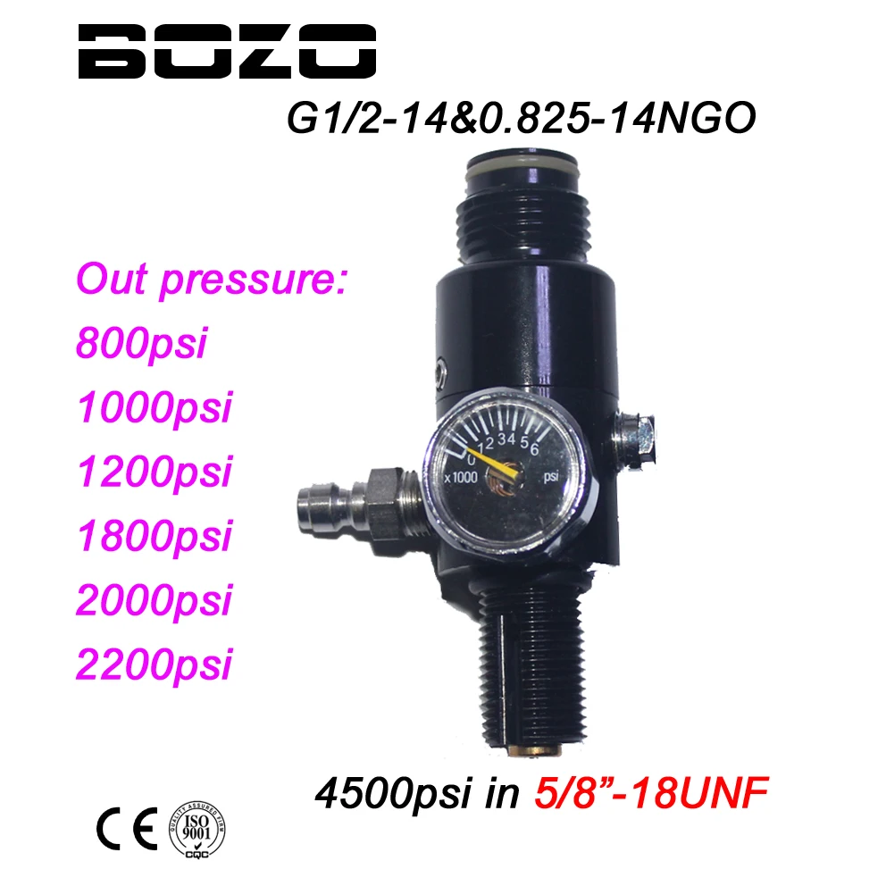New Paintball PCP HPA 4500psi Compressed Air Tank Regulator Output