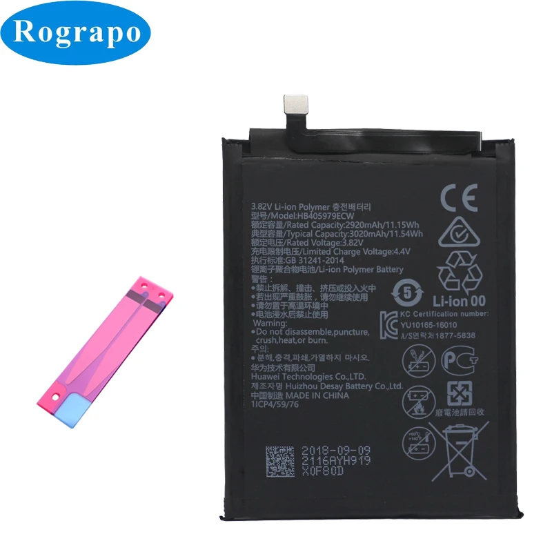 

Original 3020mAh HB405979ECW Battery For Huawei Honor 6A DLI-AL10 A B TL20 L22 Honor 8A JAT-LX3 LX1 L41 L29 AL00 Mobile Phone