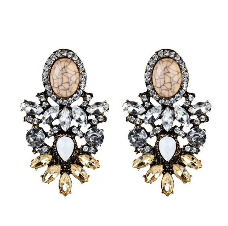 

Fashion Jewelry Water Design Crystal Drop Earrings For Women Black Blue Rhinestone Dangle Earring Luxury Wedding Jewelry Hot