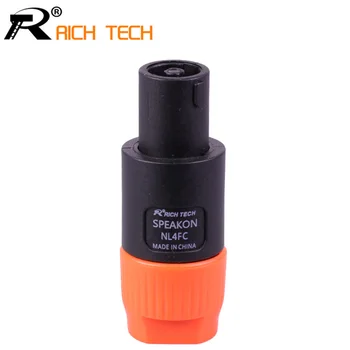 

10pcs 4Pin Professional Speaker Powercon Wire Connectors 4 Pole Plug Male Audio Speaker power plug adapter Orange