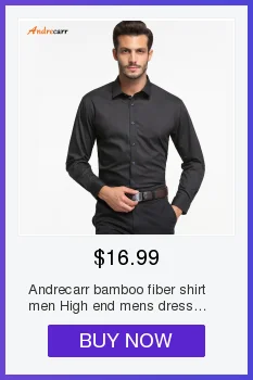 Andrecarr Черная Мужская рубашка благородный темперамент camisa social pure фланель Зима camisa slim fit рубашка мужская одежда 2017
