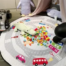 Домашний декор Детская комната Ковры круглый 150*150 см Fox Baby Игровой Коврик лоскутное одеяло для пикника anitslip tapetes Para Casa sala малыш Tapis