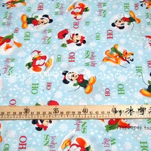 100*140 см Рождественская хлопковая ткань Микки для шитья «сделай сам» Лоскутная работа рубашка для маленьких девочек постельные принадлежности DIY