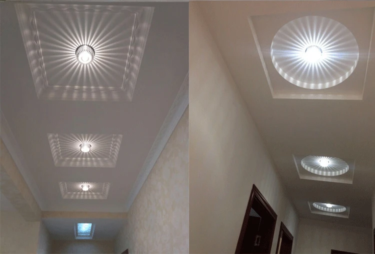 Ceiling Lamp | Living Room Ceiling Lights | 3W LED Aluminum Ceiling Light Fixture Spot Light Shade Lamp Lighting for ceiling wall corridor luminaire