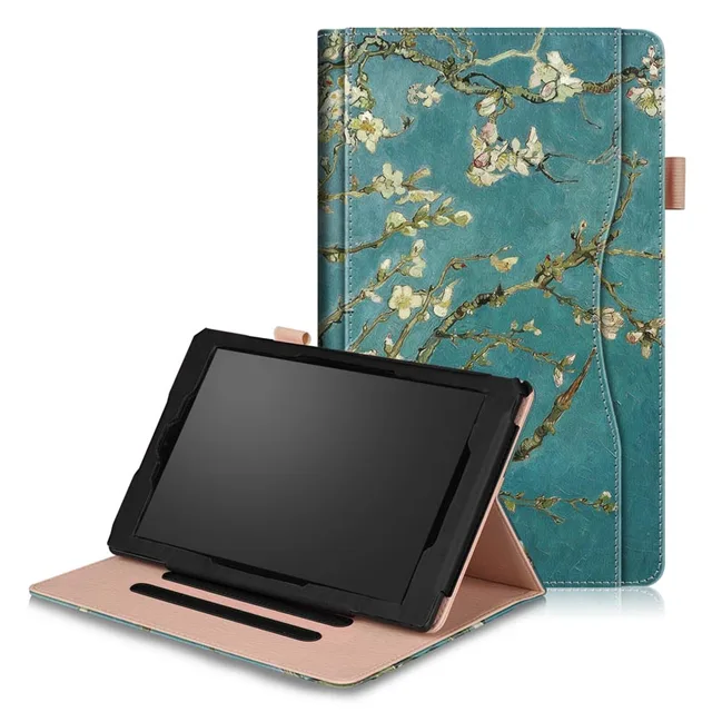 For Amazon Kindle Fire HD10 2017 Case 10.1"inch Leather Case for New Fire HD 10 2017 /