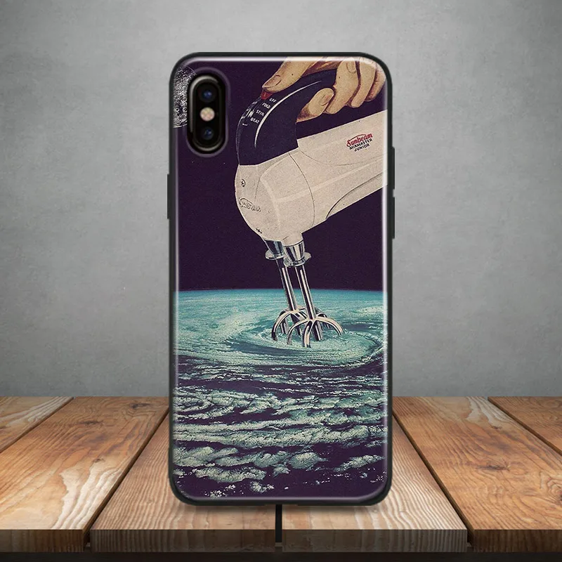 

Vintage Creativity stirring up a storm Soft Silicone Phone Case Cover For Apple iPhone 5 5s Se 6 6s 7 8 Plus X XR XS MAX