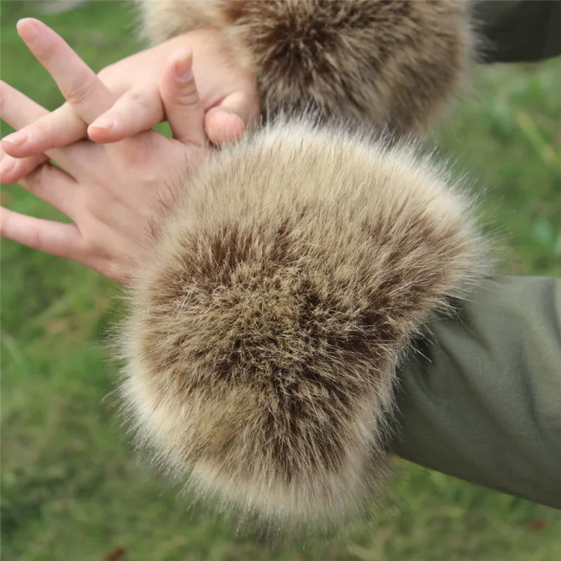 Women Warm Winter Windproof Cuffs Set Bracelet Fur Oversleeve Wristbands guantes eldiven handschoenen 40FE2123