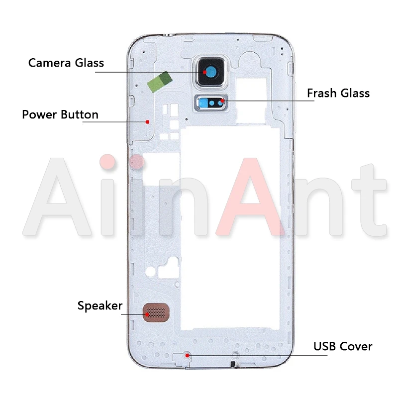 Держатель ЖК экрана передняя рамка для Samsung Galaxy S5 G900 G900H G900F G900P G900T|Корпусы и рамки