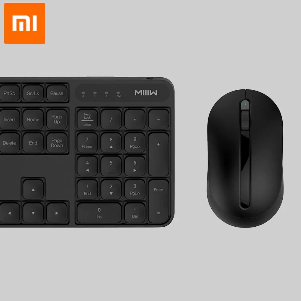 Xiaomi MIIIW беспроводная клавиатура мышь набор беспроводной офисный 104 клавиш 2 4 ГГц