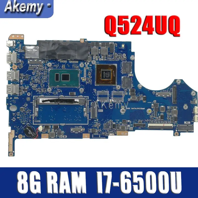 Q524UQ Laptop Motherboard Q524U Q524UQ FOR Asus Fully tested 8G RAM I7-6500U 2GB Graphics card