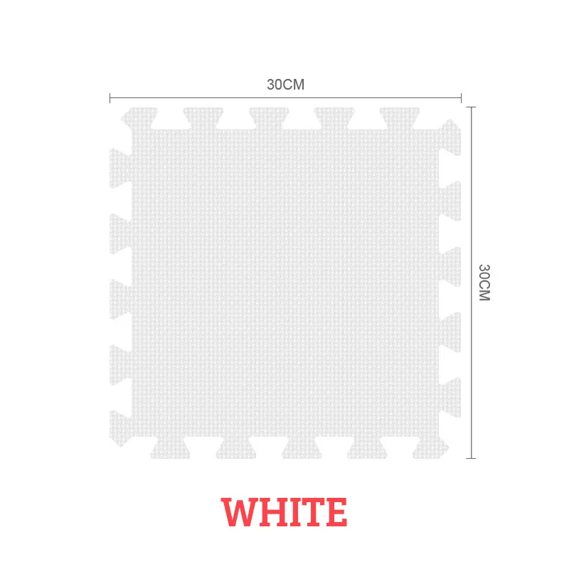 Противоскользящий коврик для защиты от шума для дома, мягкая напольная плитка, EVA, детский Поролоновый безопасный гимнастический коврик-пазл, ковер, водонепроницаемый коврик для детей - Цвет: white
