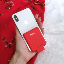 Портативное зарядное устройство, мини внешний аккумулятор, мощное ядро, 2800 мА/ч, ультра тонкий беспроводной внешний резервный аккумулятор, чехол для iPhone 5 5S se, 6, 6 S, 7, 8