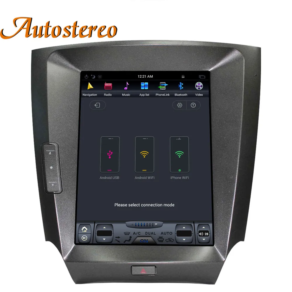 Discount Vertical Screen Tesla Style Android Car GPS navigation For LEXUS IS200 IS250 IS300 IS350 radio tape recorder Multimedia headunit 3