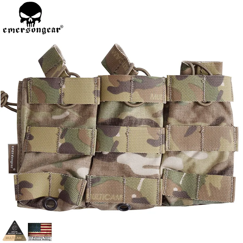 EMERSONGEAR Triple Open Top Mag Pouch Tactical Modular Magazine Molle pouch For Hunting Wargame Multicam EM6355