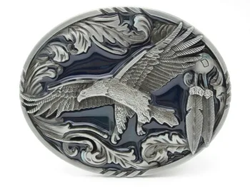 

Eagle Feather Western Belt Buckle